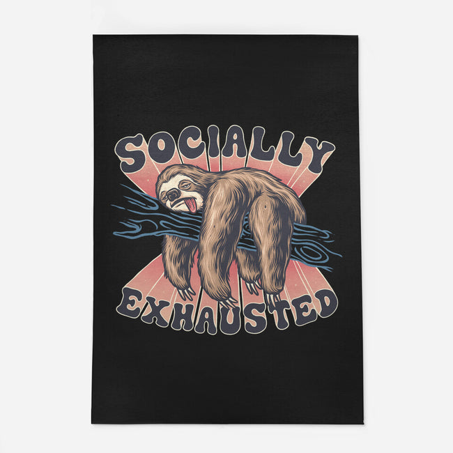 Socially Exhausted-None-Outdoor-Rug-momma_gorilla