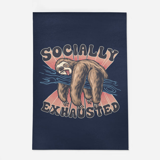 Socially Exhausted-None-Outdoor-Rug-momma_gorilla