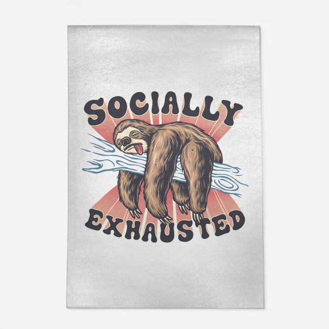 Socially Exhausted-None-Outdoor-Rug-momma_gorilla