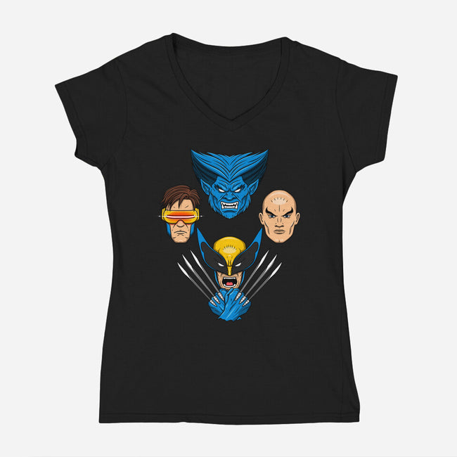 Mutant Rhapsody-Womens-V-Neck-Tee-drbutler