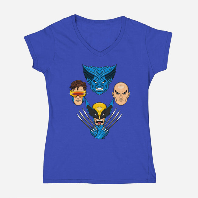 Mutant Rhapsody-Womens-V-Neck-Tee-drbutler