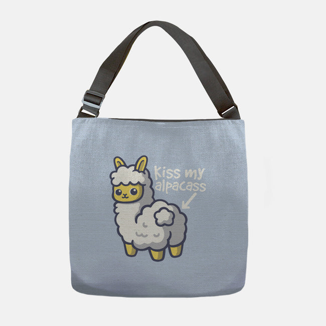 Kiss My Alpacass-None-Adjustable Tote-Bag-NemiMakeit