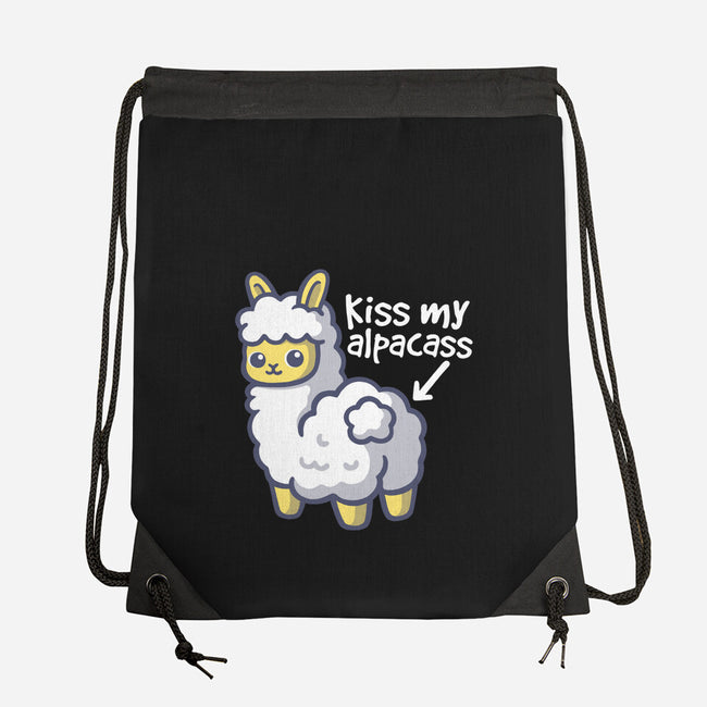 Kiss My Alpacass-None-Drawstring-Bag-NemiMakeit