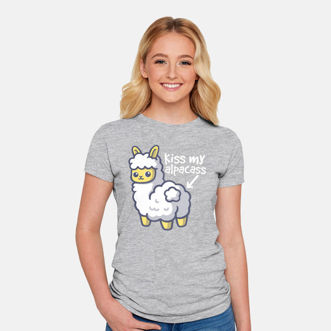 Kiss My Alpacass-Womens-Fitted-Tee-NemiMakeit