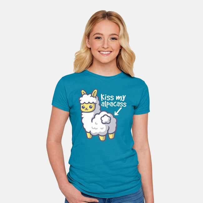 Kiss My Alpacass-Womens-Fitted-Tee-NemiMakeit