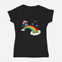 At The End Of The Rainbow-Womens-V-Neck-Tee-Boggs Nicolas