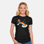 At The End Of The Rainbow-Womens-Fitted-Tee-Boggs Nicolas