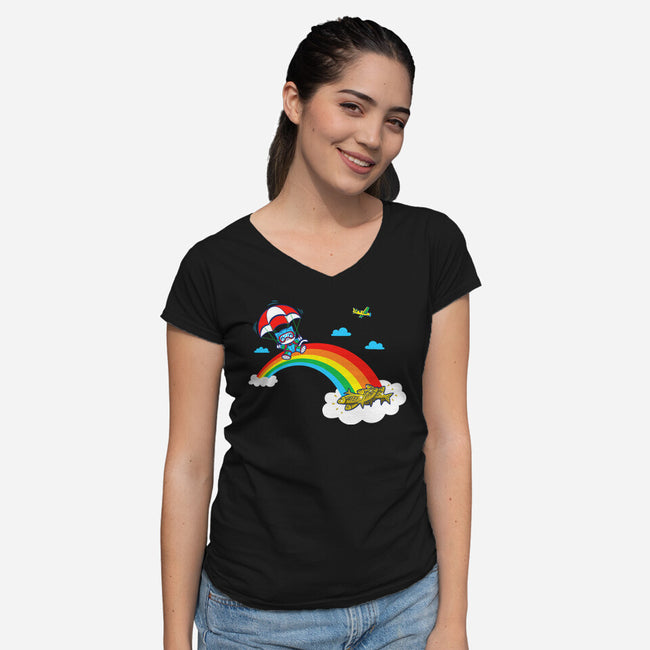 At The End Of The Rainbow-Womens-V-Neck-Tee-Boggs Nicolas