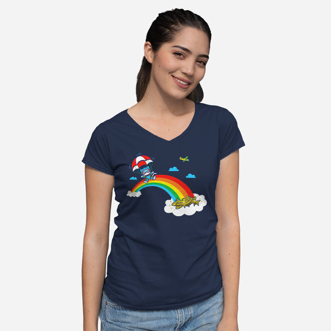 At The End Of The Rainbow-Womens-V-Neck-Tee-Boggs Nicolas