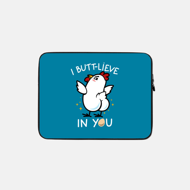 I Butt-lieve In You-None-Zippered-Laptop Sleeve-Boggs Nicolas