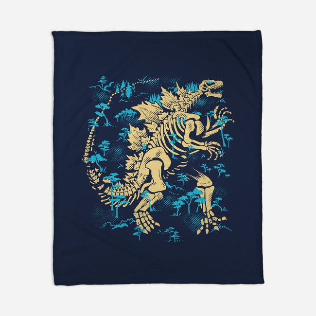 Kaiju Fossils-None-Fleece-Blanket-estudiofitas