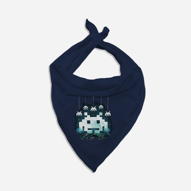 Space Moon Invaders-Cat-Bandana-Pet Collar-Vallina84