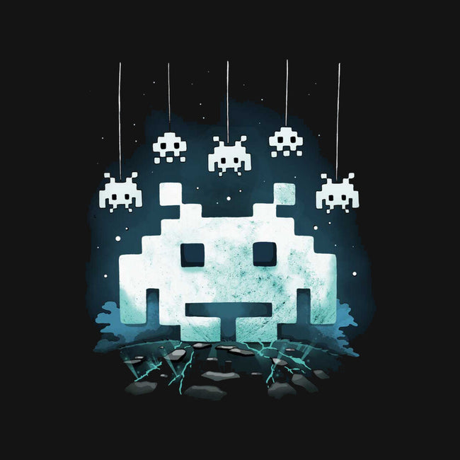 Space Moon Invaders-Unisex-Pullover-Sweatshirt-Vallina84