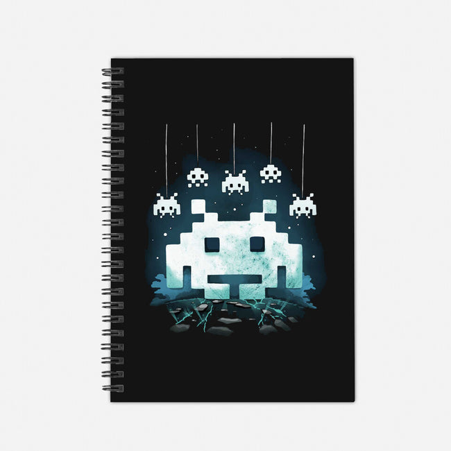 Space Moon Invaders-None-Dot Grid-Notebook-Vallina84