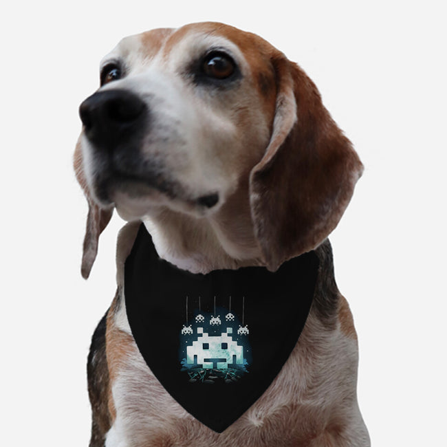 Space Moon Invaders-Dog-Adjustable-Pet Collar-Vallina84