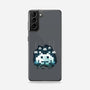 Space Moon Invaders-Samsung-Snap-Phone Case-Vallina84