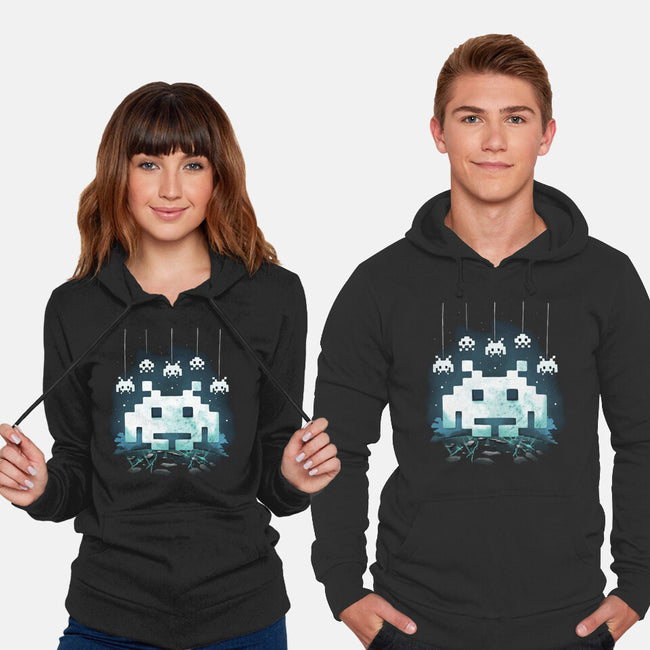 Space Moon Invaders-Unisex-Pullover-Sweatshirt-Vallina84