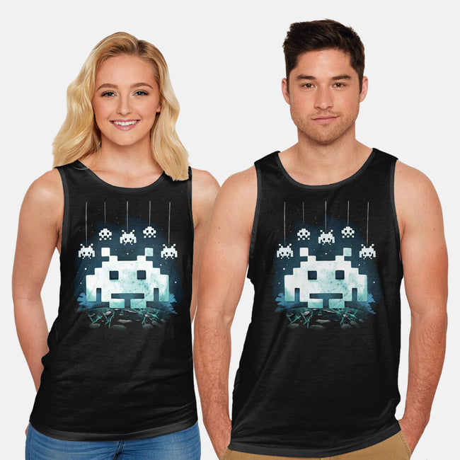 Space Moon Invaders-Unisex-Basic-Tank-Vallina84