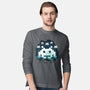 Space Moon Invaders-Mens-Long Sleeved-Tee-Vallina84