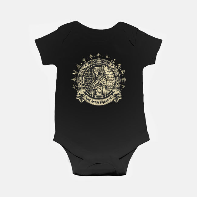 The Angry Princess-Baby-Basic-Onesie-gorillafamstudio