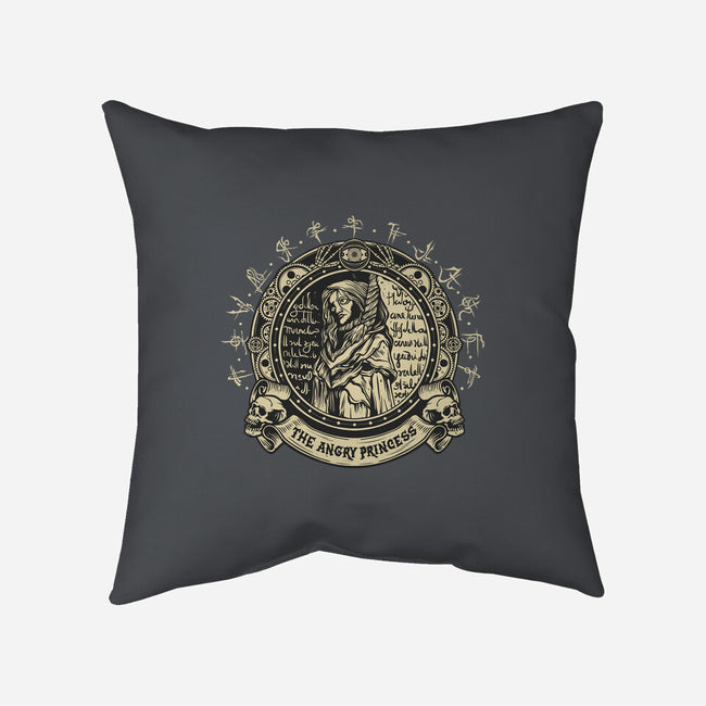 The Angry Princess-None-Non-Removable Cover w Insert-Throw Pillow-gorillafamstudio