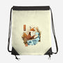 The Great Wave Fox-None-Drawstring-Bag-dandingeroz