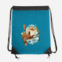 The Great Wave Fox-None-Drawstring-Bag-dandingeroz