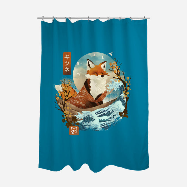 The Great Wave Fox-None-Polyester-Shower Curtain-dandingeroz