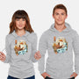 The Great Wave Fox-Unisex-Pullover-Sweatshirt-dandingeroz