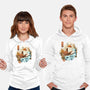 The Great Wave Fox-Unisex-Pullover-Sweatshirt-dandingeroz