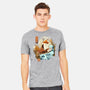 The Great Wave Fox-Mens-Heavyweight-Tee-dandingeroz