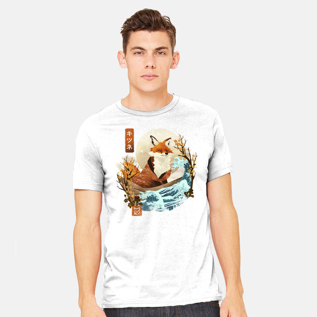 The Great Wave Fox-Mens-Heavyweight-Tee-dandingeroz