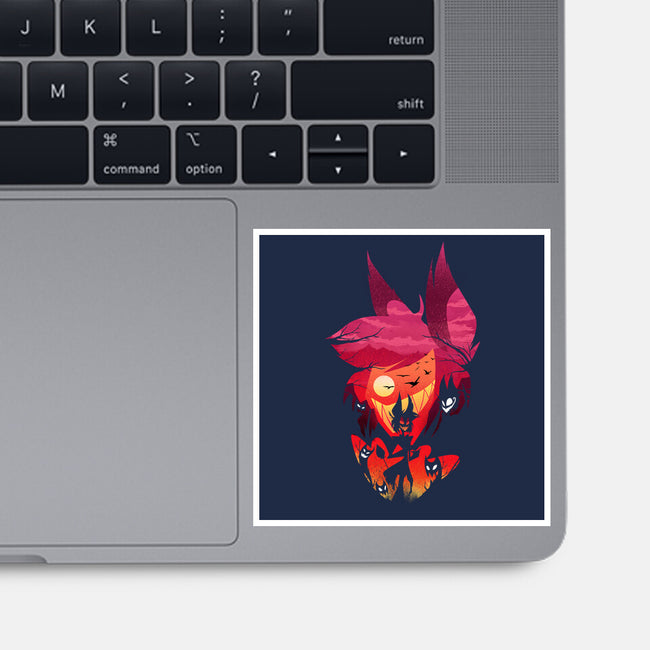 Alastor Sunset-None-Glossy-Sticker-dandingeroz