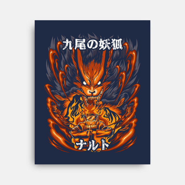 The Ninja Of The Nine Tails-None-Stretched-Canvas-Diego Oliver