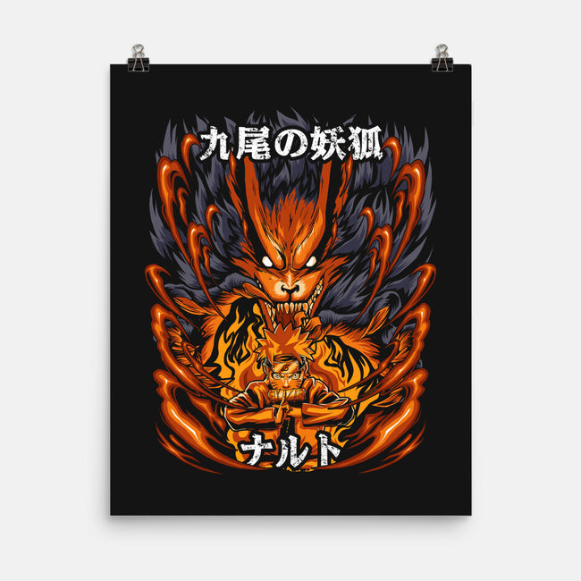 The Ninja Of The Nine Tails-None-Matte-Poster-Diego Oliver