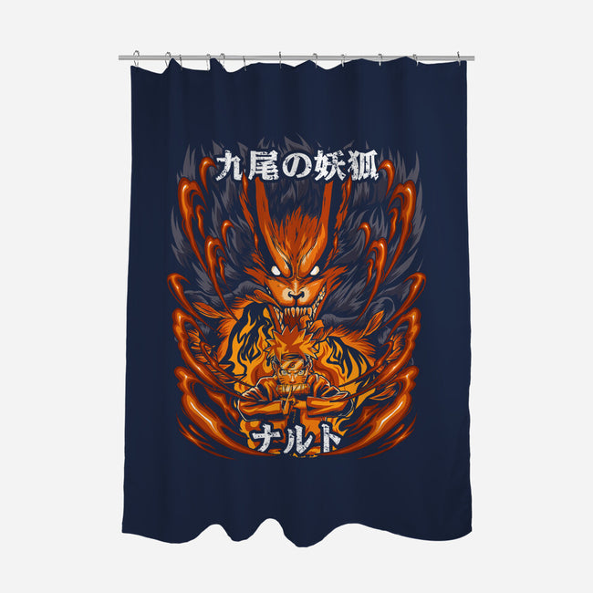 The Ninja Of The Nine Tails-None-Polyester-Shower Curtain-Diego Oliver
