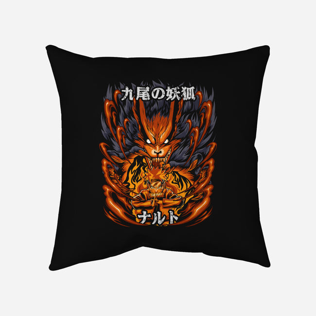 The Ninja Of The Nine Tails-None-Non-Removable Cover w Insert-Throw Pillow-Diego Oliver