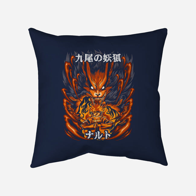 The Ninja Of The Nine Tails-None-Removable Cover w Insert-Throw Pillow-Diego Oliver