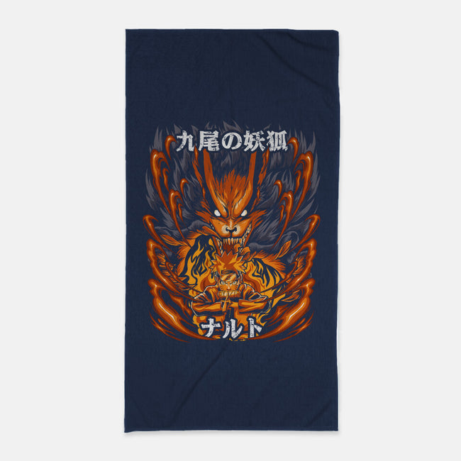 The Ninja Of The Nine Tails-None-Beach-Towel-Diego Oliver