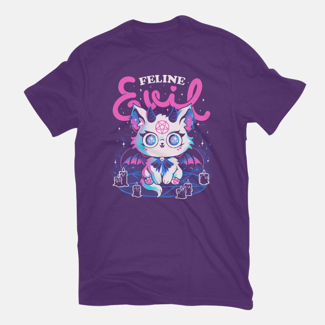 Feline Evil-Womens-Fitted-Tee-eduely