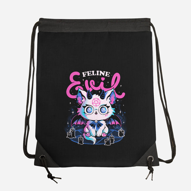 Feline Evil-None-Drawstring-Bag-eduely