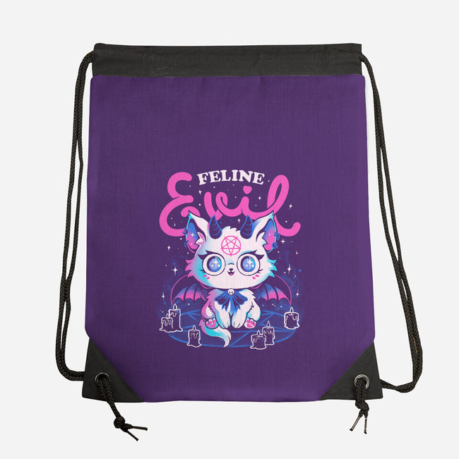 Feline Evil-None-Drawstring-Bag-eduely