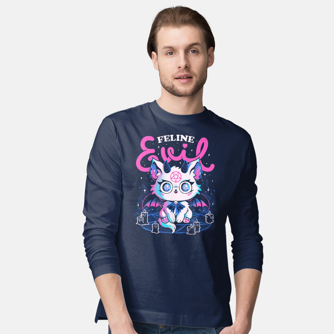 Feline Evil-Mens-Long Sleeved-Tee-eduely