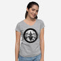 The Air Nomads Sumi-e-Womens-V-Neck-Tee-DrMonekers