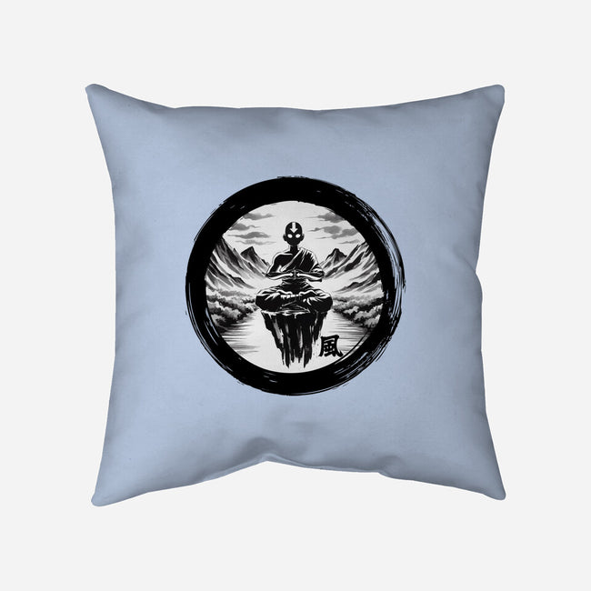 The Air Nomads Sumi-e-None-Non-Removable Cover w Insert-Throw Pillow-DrMonekers