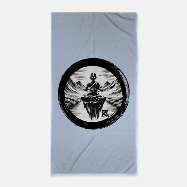 The Air Nomads Sumi-e-None-Beach-Towel-DrMonekers