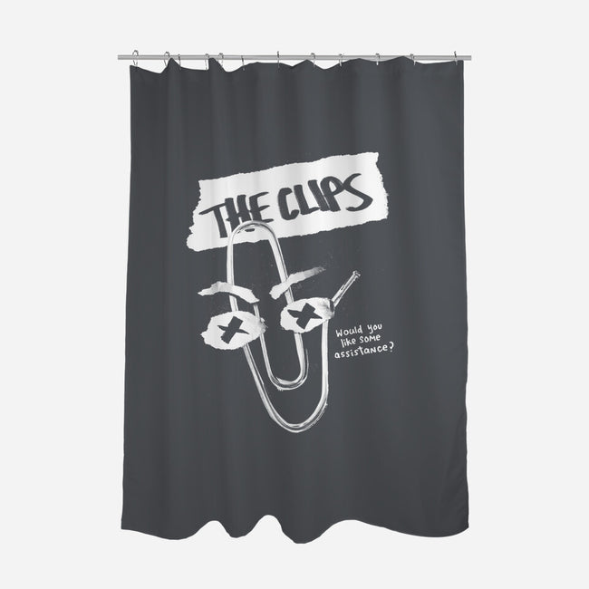 The Clips-None-Polyester-Shower Curtain-Aarons Art Room
