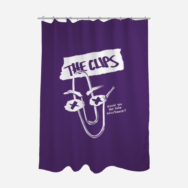 The Clips-None-Polyester-Shower Curtain-Aarons Art Room