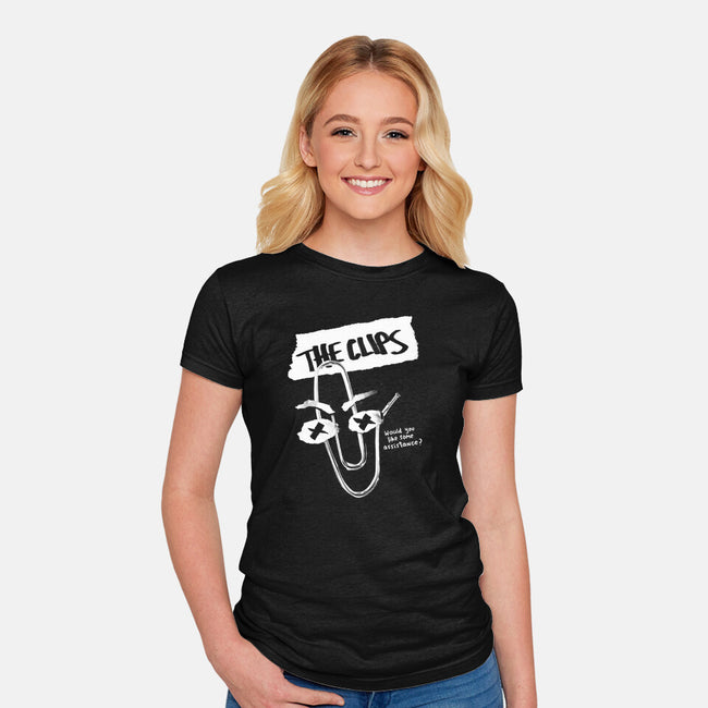 The Clips-Womens-Fitted-Tee-Aarons Art Room