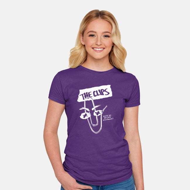 The Clips-Womens-Fitted-Tee-Aarons Art Room